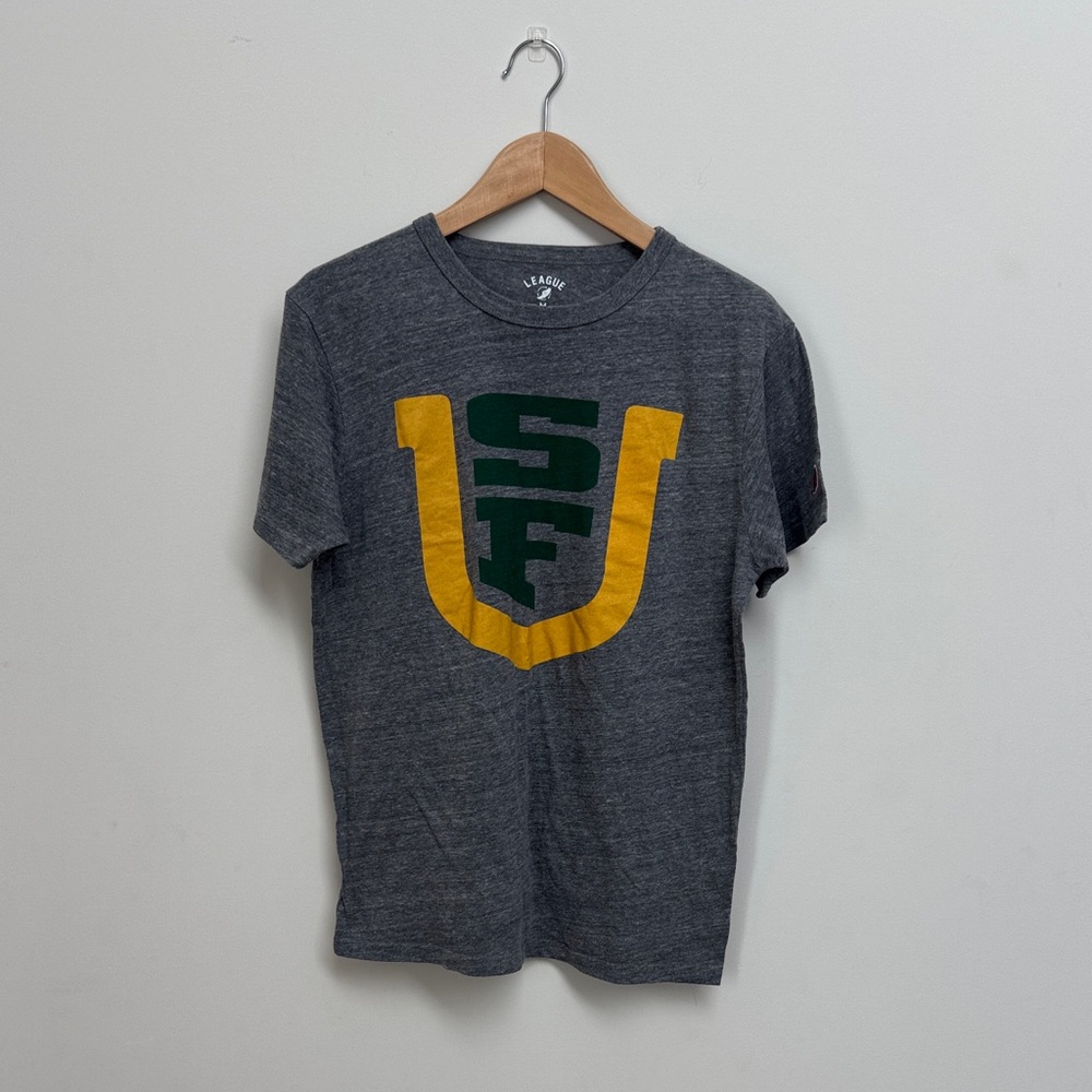 USF Gray Graphic Tee with Yellow & Green Logo